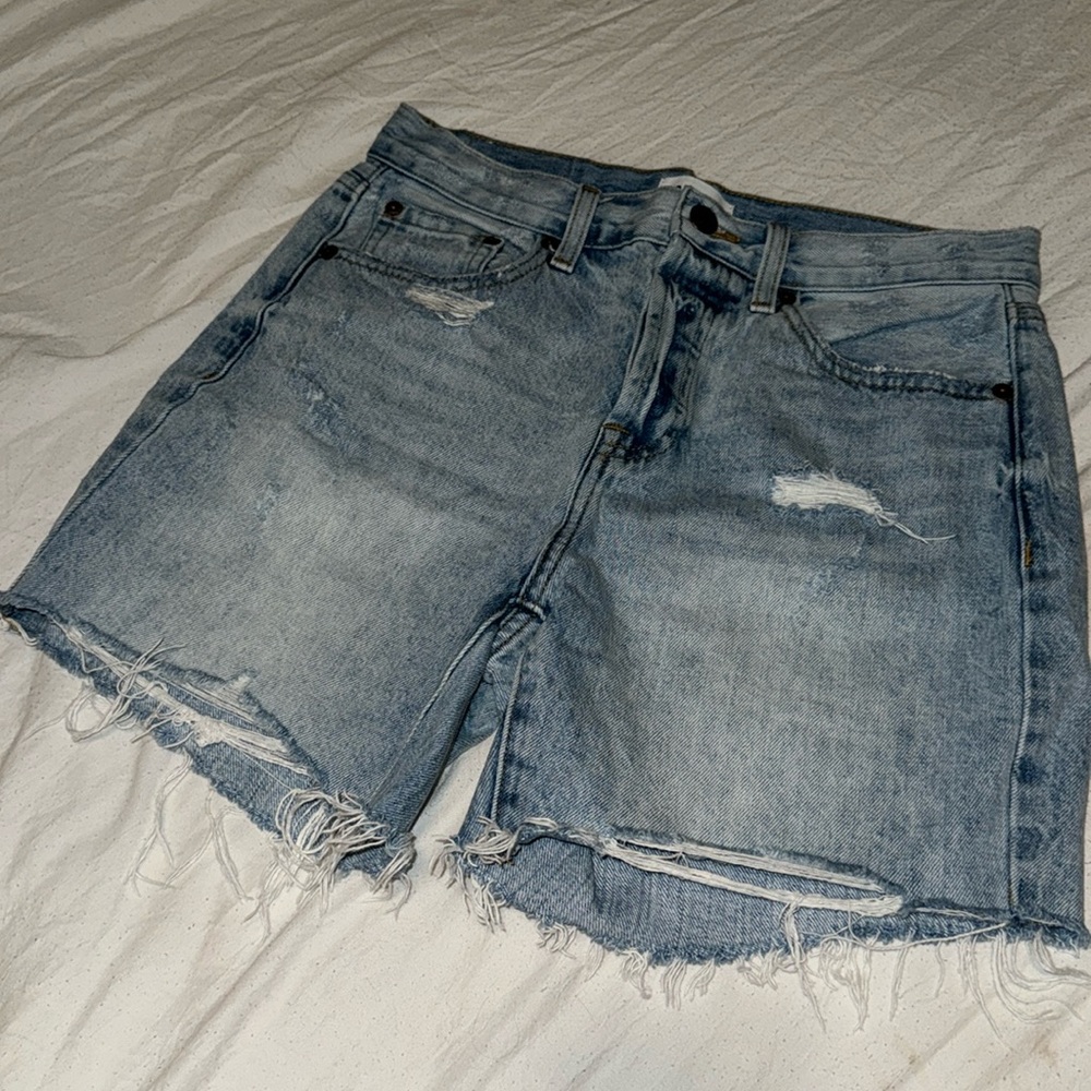 Pistola long denim shorts